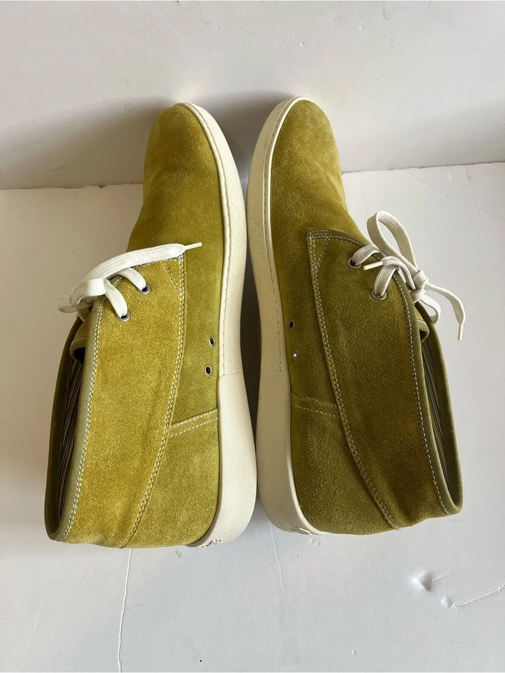 Bruno Magli Olive Suede Chukka Boots Lace Up Shoes Size 12